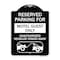Signmission Reserved Parking for Motel Guest Unauthorized Vehicles Towed Away Alum, 24" x 18", BW-1824-23093 A-DES-BW-1824-23093 - alternate 1